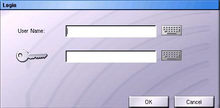 5.6.2 Login User ¾Left-click into a split. The Login dialogue will be displayed. Fig.