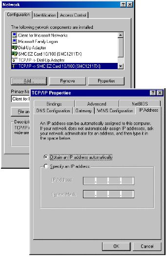 3 - Configuring Client Computer 5) Windows may need your Windows 95/98/Me CD to copy some files.
