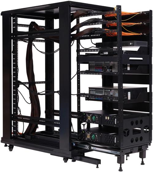 Complete Rack on Rotate If regular access to all AV equipment is required, then the user can have the complete inrack Cabinet set on rotate.