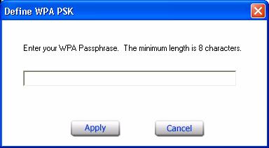 The below window is pop up. Then, please select the certificate that user wants to use and enter the server name and login name If WPA-PSK is selected, click the configuration button.