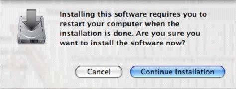 8. You will be asked to confirm the installation as below, click Continue Installation to continue. 9.