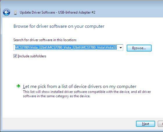 3. Browse for driver software on your computer