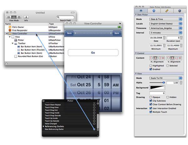 Tools for ios Development: Interface Builder Visual editor Assembling UI Nib-file
