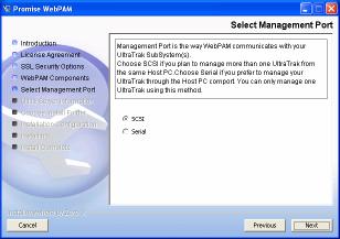 Chapter 9: In-Band SCSI WebPAM The Promise Technology s Web-Based Promise Array Management (WebPAM) software is required for In-Band SCSI monitoring and operation.