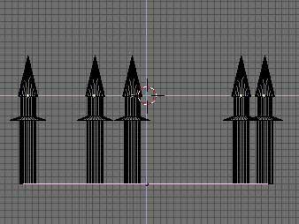 lundi 7 janvier 2002 Blender: tutorial: Building a Castle Page: 3 Leave edit mode and select the tower with.