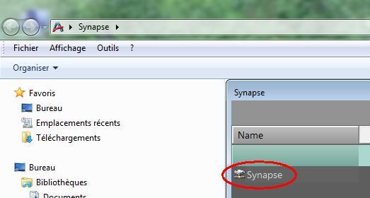 To open Synapse, double left click on this icon: 2.