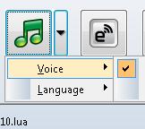 Voice Off/On Click this button to turn speech on or off Volume this allows you to change the volume of the voice Speed - this determines how