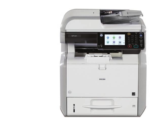 Multifunction B&W MP 4054/MP 5054/ MP 6054 Copy/print speed of 40-ppm (MP 4054), 50-ppm (MP 5054) or 60-ppm (MP 6054) Standard copy/print/color scan & optional fax Up to 1,200 x 1,200 dpi resolution