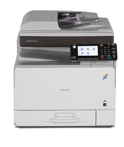 Multifunction Color Aficio MP C305 Print speed of 31-ppm black & white and full-color Standard print/color scan/fax Up to 8.