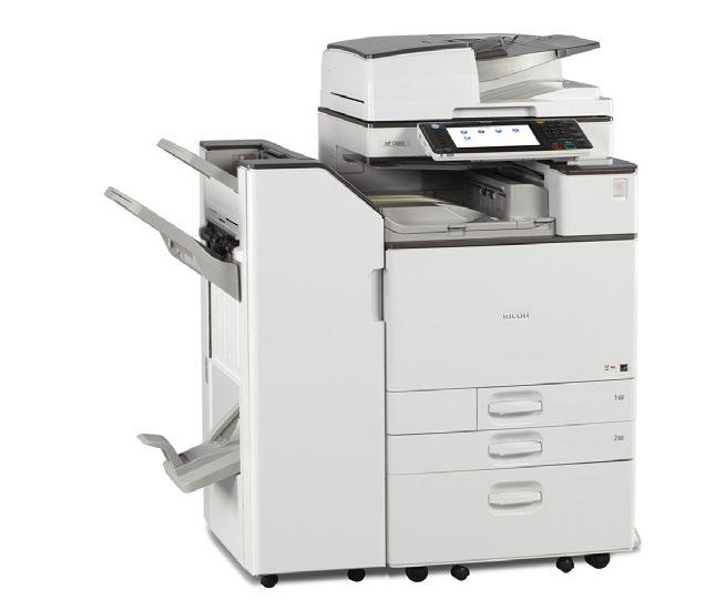 Multifunction Color MP C4503/MP C5503/ MP C6003 Copy/print speed of 45-ppm (MP C4503), 55-ppm (MP C5503) or 60-ppm (MP C6003) Standard copy/print/scan & optional fax Up to 1,200 x 1,200 dpi