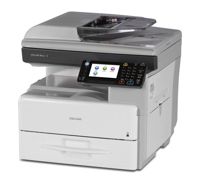 Multifunction B&W Aficio SP 3500SF/ SP 3510SF Copy/print speed of 30-ppm Standard copy/print/color scan/fax Up to 1,200 x 1,200 dpi resolution (SP 3510SF only) 300 sheet standard paper capacity