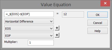 As you select horizontal, vertical, or slope difference, and different points, the values displayed in the equation update to reflect your selections.