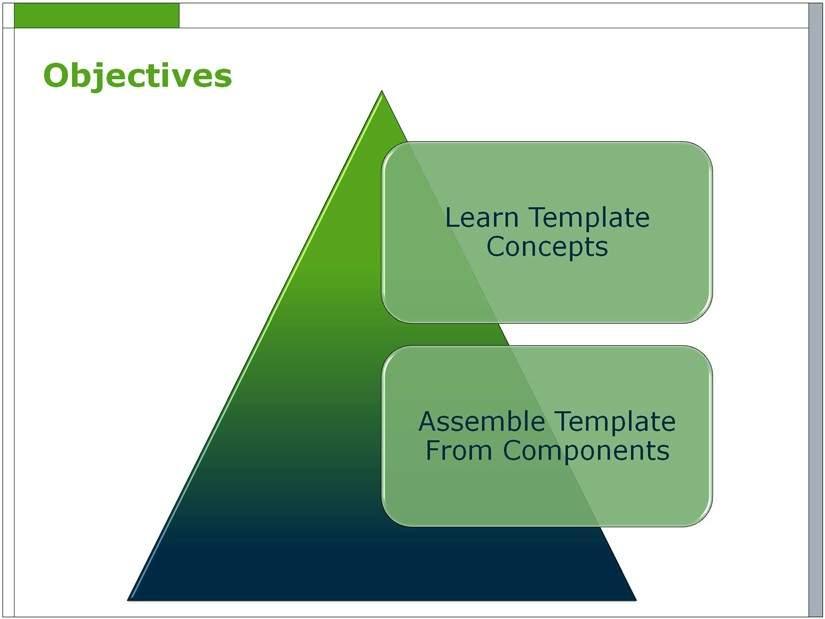 Objectives OBJECTIVES In this lesson we will Learn about roadway Template concepts.