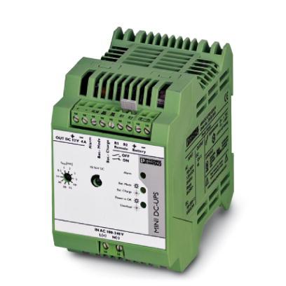 Extract from the online catalog MINI-DC-UPS/12DC/4 Order No.: 2866598 Uninterruptible power supply with integrated power supply unit, 4 A, in combination with MINI-BAT/12/DC 1.6 Ah or 2.