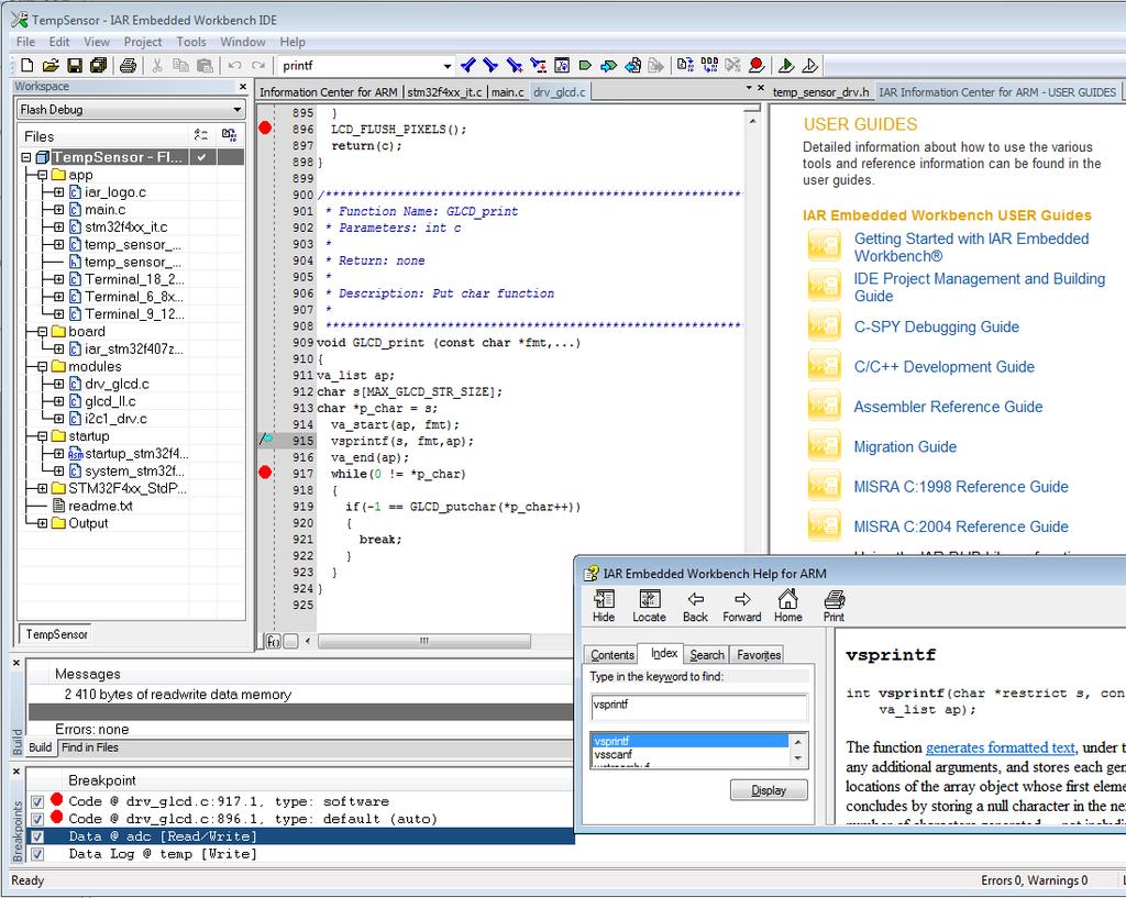 User-friendly IDE Intuitive menu system Multiple views and dockable windows Integrates with commonly used version control systems Set