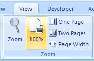 ECDL Module Three - Page 30 this icon within the Zoom section of the View