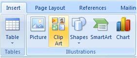 Inserting Clip Art Create a new document, by pressing Ctrl+N.