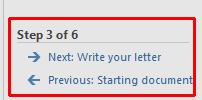 Click on the Next: Write your letter option at the