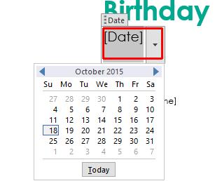 WORD 2016 FOUNDATION Page 40 Use the calendar to set a date for the birthday party.