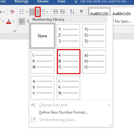 WORD 2016 FOUNDATION Page 66 Use the same technique to modify the bullet formatting, but this time click on the down arrow to the right of the Bullet