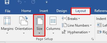 WORD 2016 FOUNDATION Page 88 You can click on an item within the drop down list to change the page size.