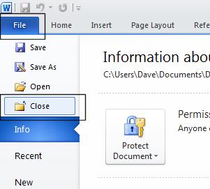 WORD 2010 FOUNDATION Page 17 TIP: By default the Microsoft Word document will be saved into a folder called Documents.