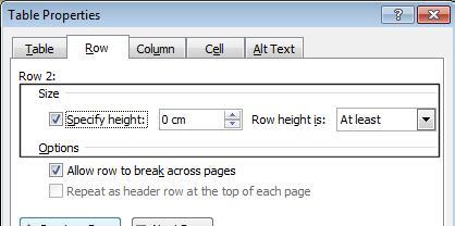 Page 110 Modifying column width or row height It is easy to reduce or increase row heights. You can also make columns wider or narrower.