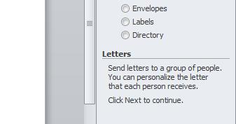 take you to the next page of the mail merge