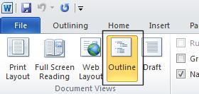 Page 35 Click on the Outline icon to display the
