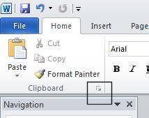 the Office  If you click on the Clipboard dialog box