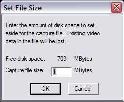 as below: Key-in the capture file size and click OK to start capture How to