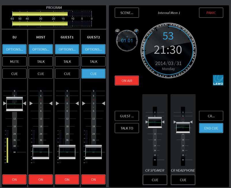 TOUCHSCREEN INTERFACE TOUCHSCREEN INTERFACE TOUCHSCREEN INTERFACE VIRTUAL CONTROL SURFACE Most DJs, whether novice or experienced, say crystalclear is faster and easier to use than traditional radio