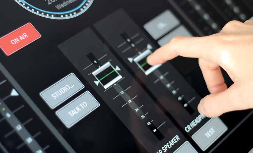 SYSTEM OVERVIEW SYSTEM OVERVIEW USER INTERFACE Multi-touch enabled mixing control Intuitive GUI optimized for fast-paced radio workflows 3 stereo mixing groups (PGM-1, PGM-2, RECORD) Integrated CUE