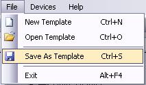 Or select Save As Template from the File menu.