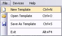 4 Edit Mode Functions 4.1 Create a New EEPROM Template To create a new EEPROM template click on the Create New Programming Template button on the toolbar or select New Template from the File Menu.