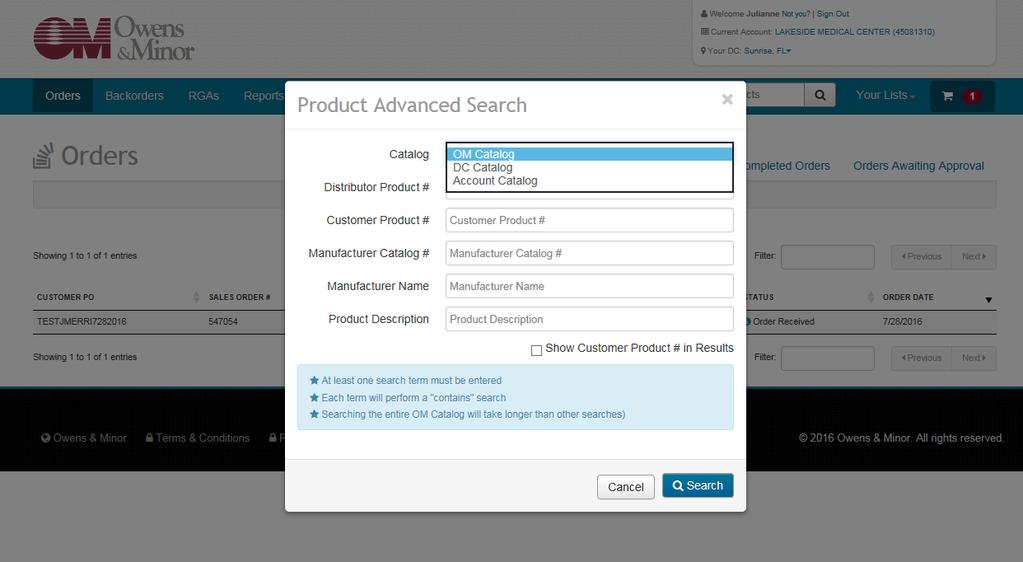 Product Search: Advanced Search Product Advanced Search allows you to narrow down your