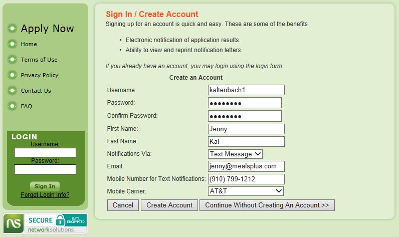 Existing users can sign in with the Login fields. Only parents assigned to a Import-enabled district site can create an account.