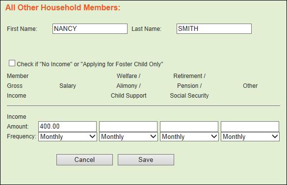 17 Select a grade from the Grade dropdown list. Check the Foster Child box if the application is for a Foster Child. Select the None, Homeless, Migrant or Runaway from the radio buttons.