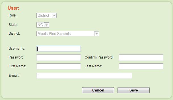 29 FILTER OPTIONS Select a district from the Filter by District dropdown list. Select a user s role (i.e. Parent, District, etc.) from the Filter by Role dropdown list. 3.