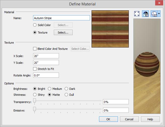 Home Designer Interiors 2019 User s Guide 5. Select an image file and click the Open button to return to the Define Material dialog. 6.
