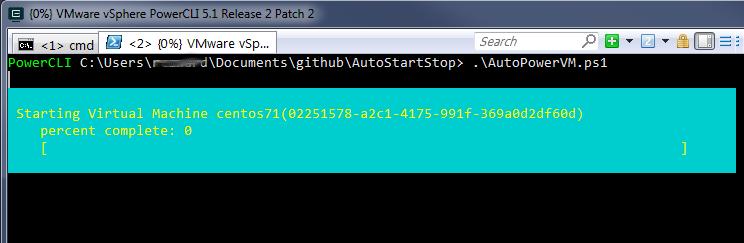 2) From the command machine, run PowerCLI and run the AutoPowerVAPP script. 3) Check the vdc GUI to confirm if the vapp power state has changed.