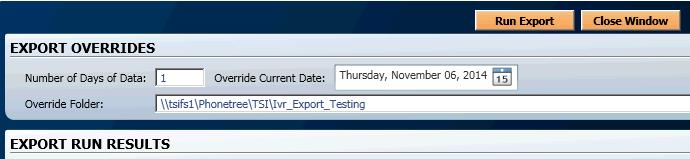 o Click Run This Export Step 3: Generate Call File o View results under Export Run Results