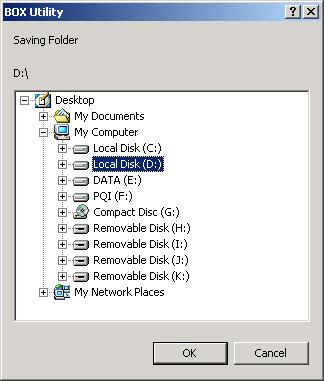 8-digit Adinistrator Code Adinistrator Operations Chapter 2 5 In the Saving Folder box, specify the folder on