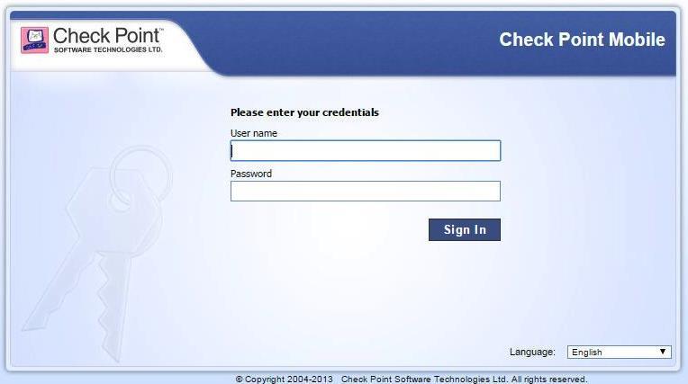 3.0 Test Logon Browse to the web URL address of the Checkpoint R77.30 SSL Two input dialogue boxes will be displayed.