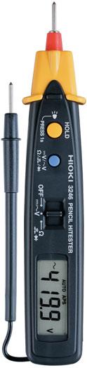 Hioki Testers PENCIL HITESTER VOLTAGE DETECTOR NEW Pocket-size Pencil DMM Backlit 4199 Count LCD Auto or Manual Ranging Pushbutton Penlight Test Lead Fits Into Back of Instrument Function Range