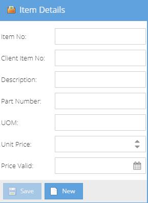 2. Select one of your Companies, if more than one is available from the Dropdown 3. Select New Item 4.