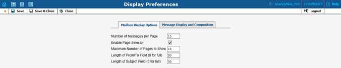 Chapter 3 - Web Interface Display Preferences: The defaults for these preference do not require changing for most users. Preferences not used at this time are noted in their description. 1.