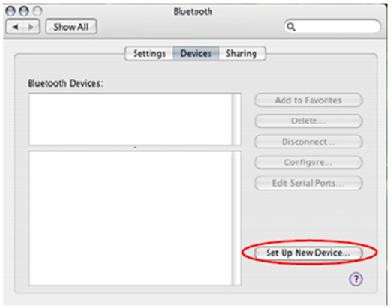 6. Select Set Up New Device. Bluetooth Setup Assistant screen will show up. Click Continue.