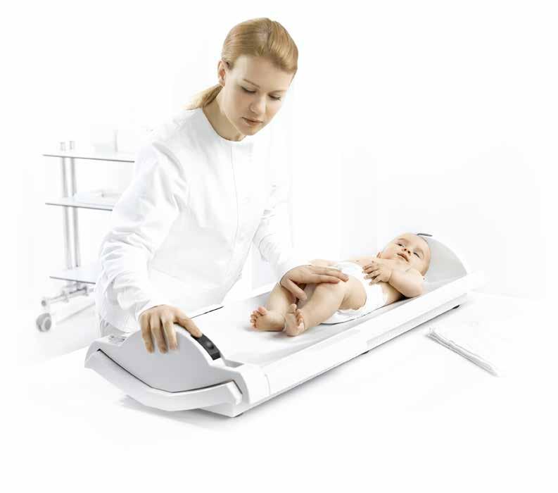 01 PEDIATRIC MEASURING SYSTEMS Adaptable devices are preferred. The unique V-shape automatically places the baby in the right measuring position.