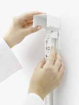 The wall dispenser is space-saving as well as easy to install and refill.